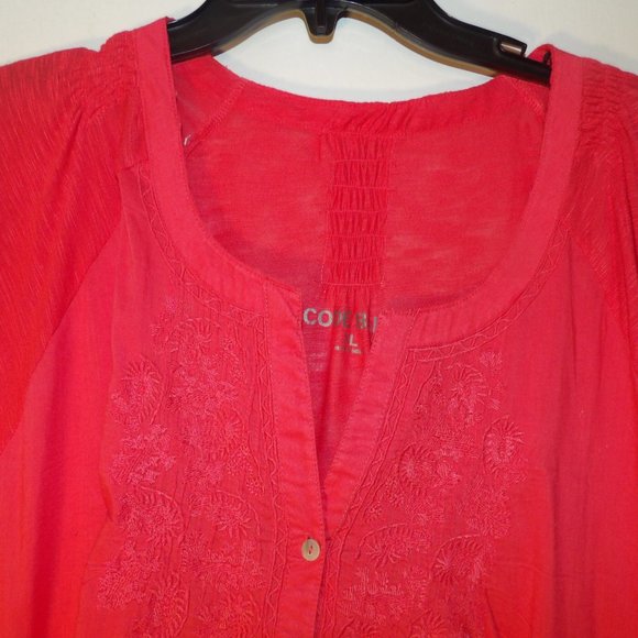 Code Bleu Lightweight Embroidered Button Down Shirt Sz XL - Picture 2 of 7